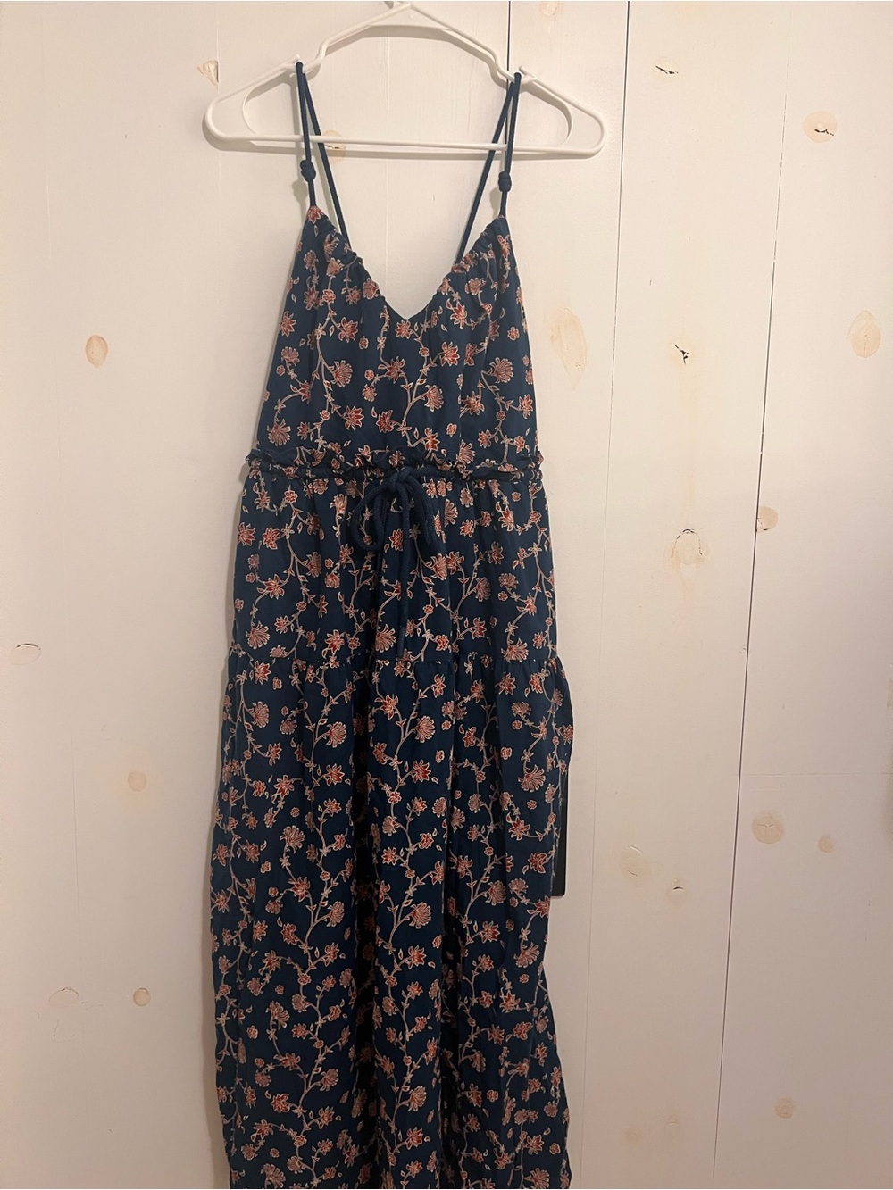 Floral Tiered Maxi Dress with Adjustable Spaghetti Straps